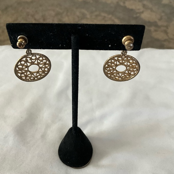 Round Dangling Earrings - Picture 3 of 5